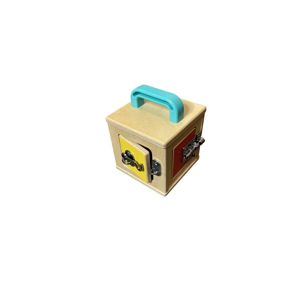 Lovevery Wooden Lock Box‎ Latch Cube Montessori Toddler Toy Fine Motor Kids